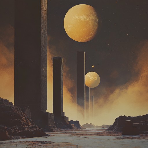 An epic instrumental composition that fuses the grandeur of symphonic orchestration with mystical melodies inspired by ancient civilizations, evoking a journey across time and space