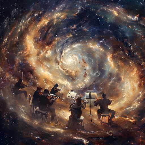 This track transports listeners on an interstellar journey through an expansive and trippy audio landscape. Encompassing the grandeur of an orchestra, it infuses surreal trippy elements to narrate the story of the cosmos. From the birth of stars to intergalactic wonders, the music captures a larger than life experience with its symphonic depth and dynamic diversity.