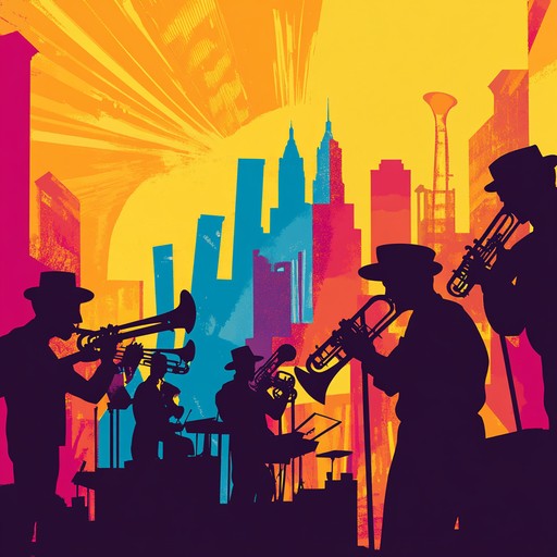 An upbeat instrumental swing piece that reflects the excitement and freedom of strolling through the city on a sunny day, filled with catchy melodies and rhythms that make you want to move.