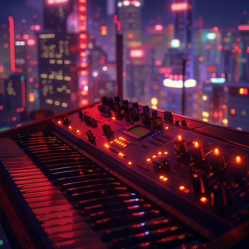 Experience tranquility in a digital age with calming synth patterns and soft melodies, painting a peaceful atmosphere amidst the neon glow of a cyberpunk city. Ideal for winding down and finding inner peace.