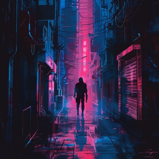 Imagine a neon lit alleyway in a futuristic cityscape where rebellious spirits clash with the mundane. This instrumental track combines space age synthesizers, gritty punk rock energy, and a retro vibe, transporting listeners to an edgy universe. Sharp guitar riffs meet cosmic synths in a dynamic fusion that embodies rebellion and nostalgia.