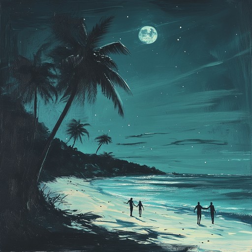 An instrumental calypso piece that combines traditional steel drums with dark, haunting undertones, creating an eerie atmosphere as if spirits are dancing on a tropical beach at midnight.