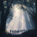 a brave military march with a touch of spirituality.