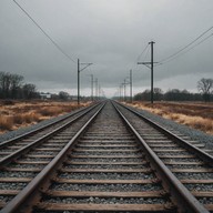 train whistles blend with anxious strums