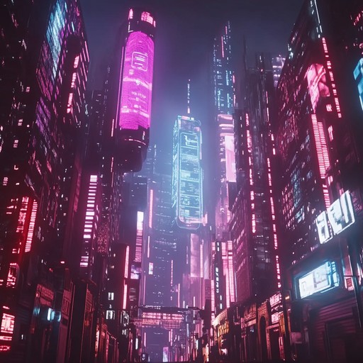 A high energy instrumental cyberpunk track that combines pulsing synthesizers, driving beats, and ecstatic melodies to create an intense and uplifting futuristic soundscape.