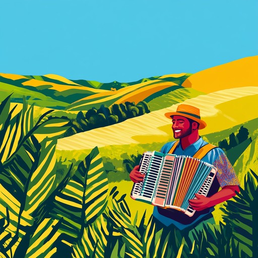 An energetic instrumental piece that blends traditional sertanejo rhythms with modern acoustic guitar melodies, capturing the vibrant and joyful atmosphere of rural brazil. The song features lively accordion harmonies and pulsating beats that invite listeners to dance and celebrate life.