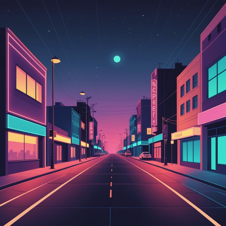 Imagine a serene, dreamy soundscape that enhances the feeling of gliding effortlessly through a city at dusk, with twinkling neon lights creating patterns of reflection on the surface of your surroundings.