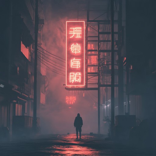 An atmospheric instrumental trap track featuring haunting synth textures and deep bass rhythms, evoking feelings of solitude in the city night.