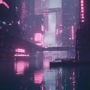 calm electronic waves with futuristic city undertones. relaxing