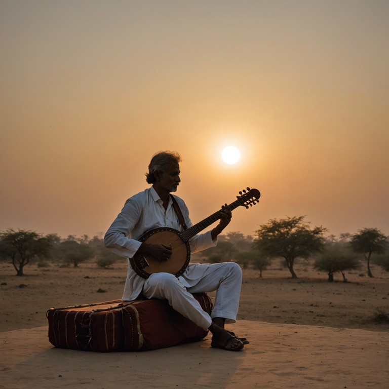 Explore a reflective journey through the fusion of traditional indian raga with the psychedelic essence of rock, creating a deeply meditative and intricate musical landscape. This piece uses the sitar's resonant timbre to weave a tapestry of sound that encourages deep contemplation and spiritual awakening