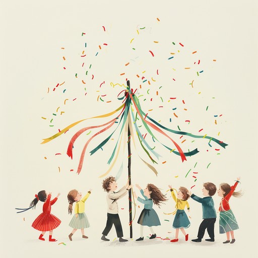 A whimsically vibrant track that dances through the essence of childhood glee and spirited adventures. It features playful rhythms and a vivid melody that invites listeners to imagine a scene of children dancing joyfully in a circle.