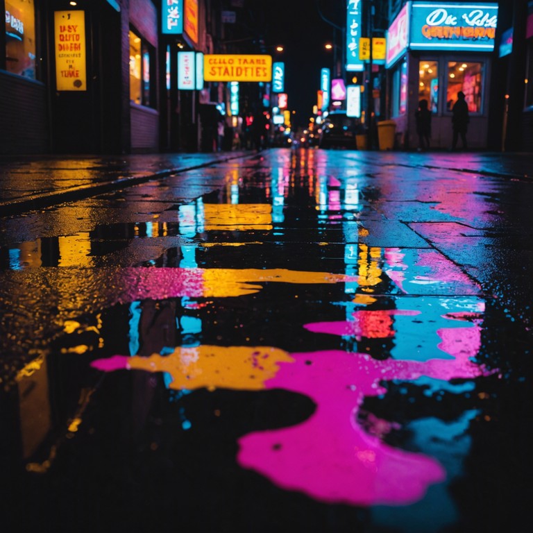 This track creates an intense auditory journey through the nightlife of tokyo, emphasizing the contrast between japan's pop culture brightness and the hidden, darker crevices of its metropolitan allure. It uses a powerful synthesizer to create layers of sound that feel both inviting and foreboding.