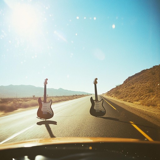 Electric guitars lead this adrenaline pumping track, evoking images of cruising down sunlit highways with the open road ahead and the promise of new adventures around every bend.