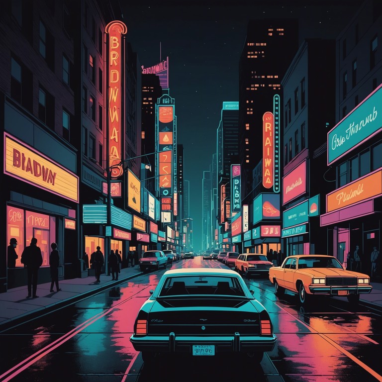 This track blends traditional broadway elements with cutting edge synth textures to create a sound that's both nostalgic and fresh. The music captures the essence of an aspirational character who dreams of stage success, with melodic hooks that mimic the rise and falls of city life.