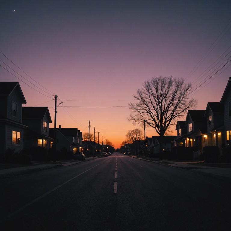 Echoes of empty streets explore the feelings of solitude and contemplation walking through empty streets during twilight. The electric guitar's slow strums and echo effects complement the pensive, lingering mood of social transition.