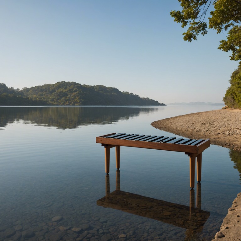 Transport yourself to a serene beach where each wave enhances the mellow yet rhythmic samba tunes played on a marimba, synchronizing nature and music in perfect harmony.