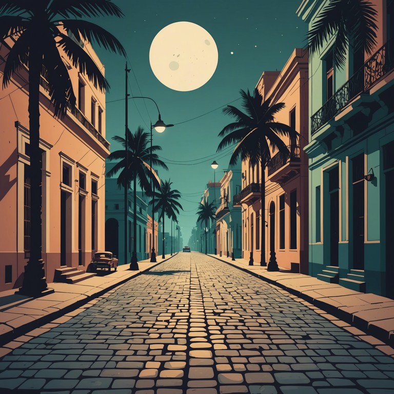 This track blends mysterious elements with the rhythmic patterns of latin jazz to evoke the essence of a sultry havana evening. The use of traditional instruments intertwined with subtle, enigmatic undertones captures the nostalgic and secretive atmosphere of the cuban landscape.