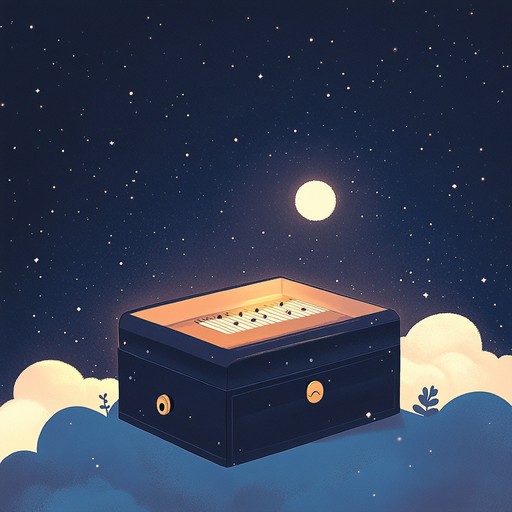 A gentle instrumental lullaby featuring music box melodies, blending ambient and dream pop to create a comforting and uplifting atmosphere that lulls listeners into peaceful sleep.