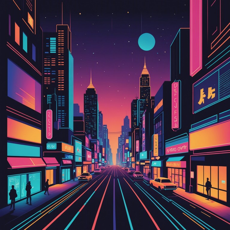 In this track, vivid synthesizer melodies evoke a sense of nostalgia mixed with a thrill of future possibilities. Perfect for conveying both the trope of neon lit cityscapes and the boundless optimism of the 1980s, the song blends classic synth sounds with energetic rhythms, creating an upbeat and immersive listening experience.