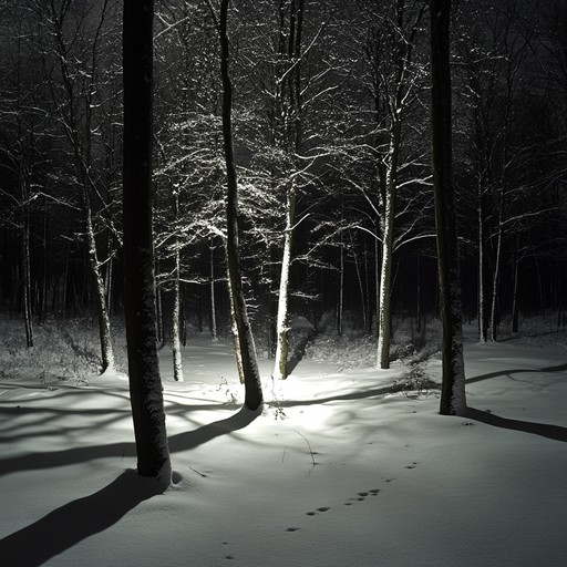 An instrumental piece that blends haunting melodies with dark holiday themes, invoking the eerie silence of a snow covered landscape on a cold winter night.