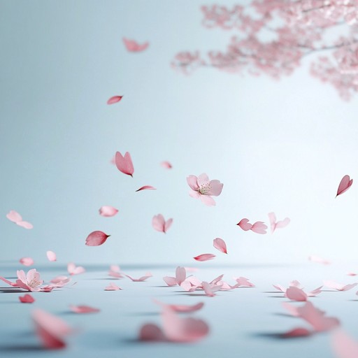 A calming instrumental piece evoking the serenity of sitting beneath sakura trees, watching petals gently drift to the ground, using traditional japanese instruments for an immersive experience.