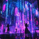 funky rock with futuristic neon vibes and energy