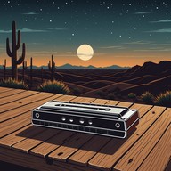 haunting harmonica under moonlit desert