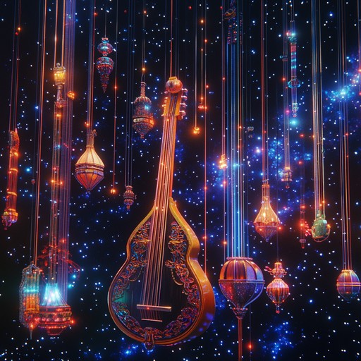 A mesmerizing instrumental k pop piece that intertwines futuristic electronic sounds with the soulful strings of the gayageum, creating a sonic journey through the cosmos.