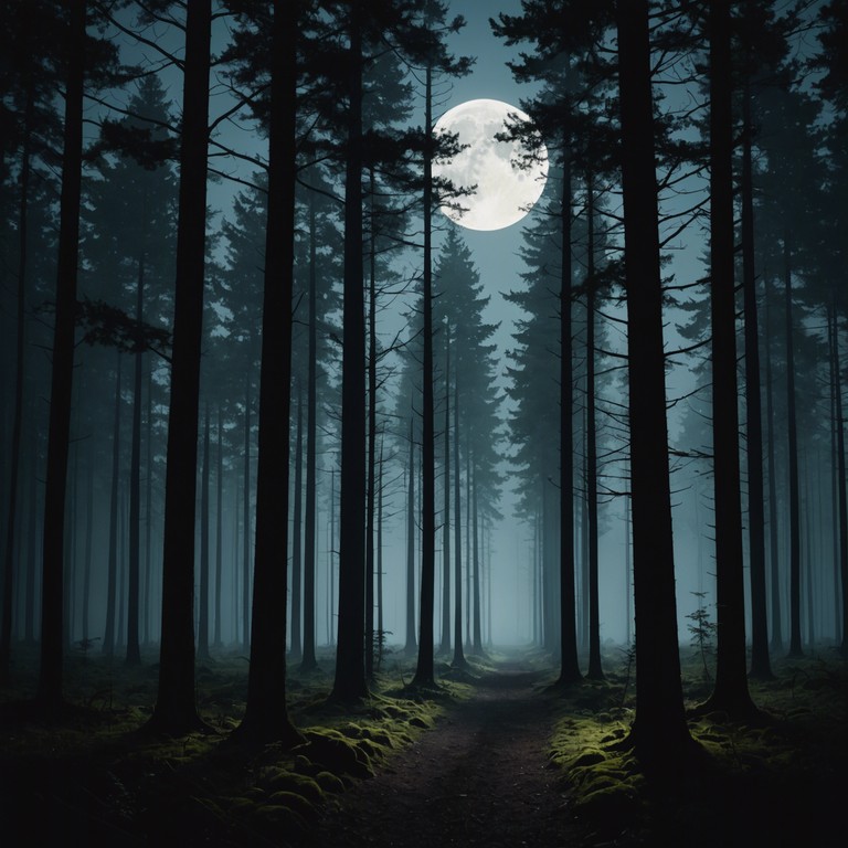 A dark folk instrumental that evokes the serene yet somber feeling of wandering through a forest under a full moon, with gentle acoustic guitar strings echoing the whispers of long past tales. The music serves as a conduit between the earthly and the ethereal, inviting listeners into a deep, introspective journey.