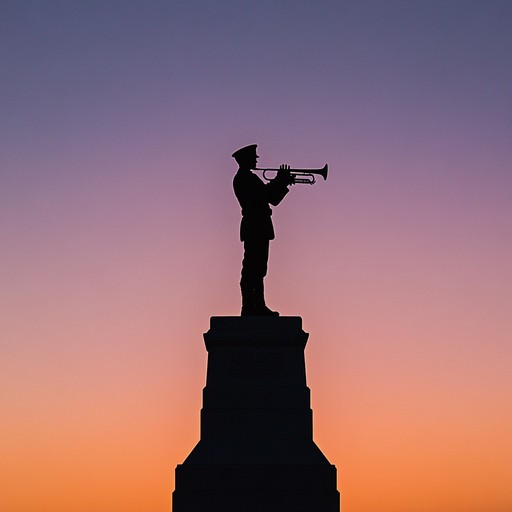 This instrumental piece delivers a heartfelt tribute through a structured military march, combining solemn yet uplifting brass sections with resonant drums. It captures the essence of valor and remembrance, evoking a profound emotional journey symbolic of the soldier’s fight and ultimate tribute.