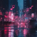 airy synths meet groovy beats in urban night soundscape.