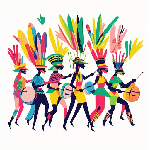 An uplifting and rhythmic instrumental piece that embodies the vibrant atmosphere of carnival, featuring lively percussion and infectious melodies that inspire dancing and celebration.