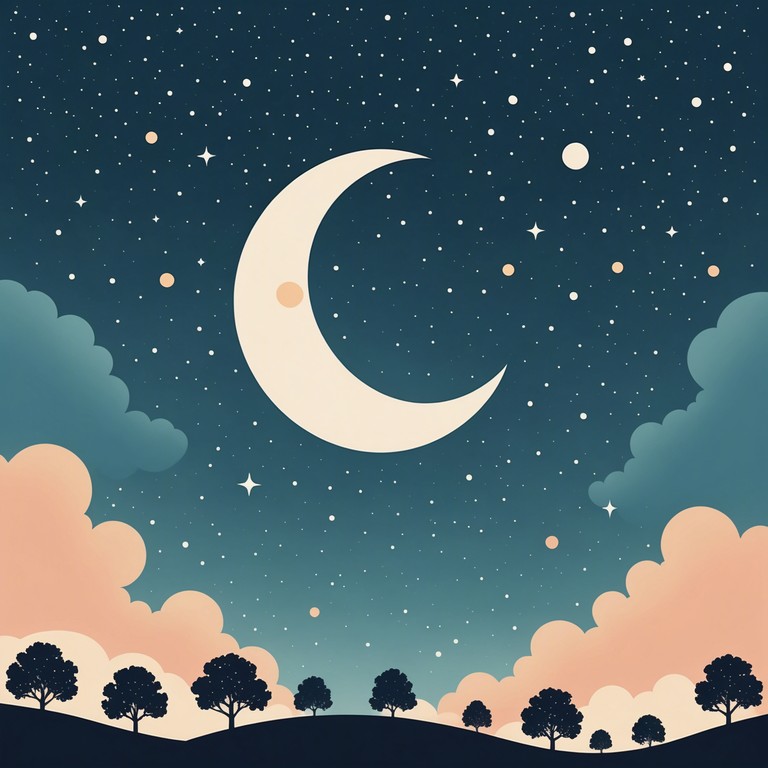 Imagine resting beneath a twinkling starlit sky as each note from the music box carves out a visual tale of serene moonlit fantasies, creating the perfect lullaby to transport young minds to a world of dreamy peace and celestial wonder.