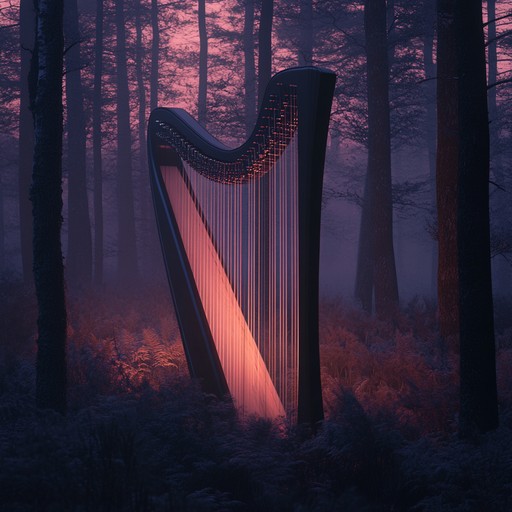 This piece combines the ethereal echoes of a digital harp with nostalgic undertones, creating an unusual yet deeply sentimental ambiance. It seamlessly fuses ancient greek lyre melodies with futuristic soundscapes, evoking a timeless sense of melancholy and wonder.