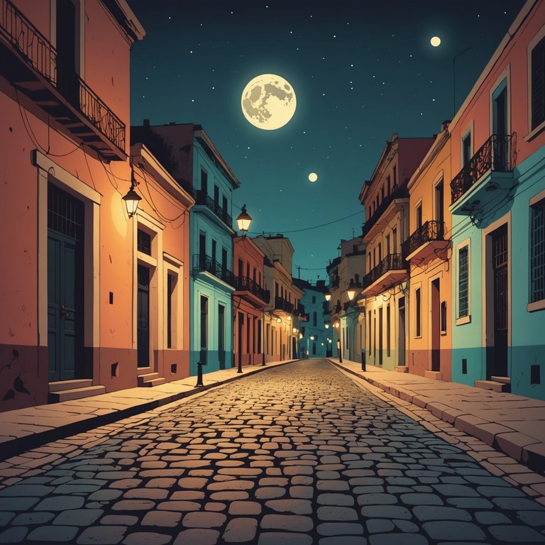 This track blends the rhythmic complexities of latin jazz with an overarching haunted atmosphere, perfect for a night of mystery and intrigue in a latin setting. The music carries a sense of secrets whispered in the shadows of havana's bustling streets, under the glow of a silvery moon.