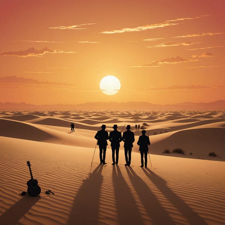 Drawing inspiration from the golden hues of a desert sunset, this track combines lively afrobeat rhythms with the serene atmosphere typical of a tranquil evening in the sahara. Featuring traditional percussive elements that echo the heartbeat of africa, the music slowly builds in intensity, reflecting the merging of day into night. Gentle melodies on the kora add a layer of peacefulness, making it a perfect blend of excitement and calm.