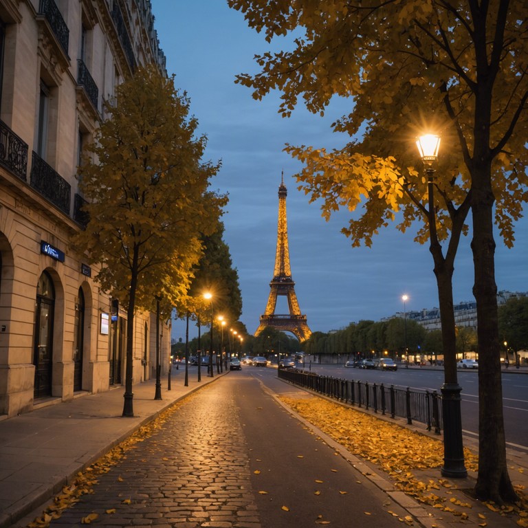 Envision a serene journey through the heart of paris during fall, where each note from the accordion brings forth memories of past autumns spent beneath a canvas of golden leaves. This music conjures a feeling of longing mixed with the quiet joy of solitude in one of the world's most romantic cities.