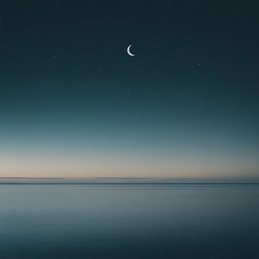 Exploring the tranquil depths of night, 'ocean whispers at midnight' harnesses ethereal synths blended with gentle washes of ambient noise, evoking the serene feeling of nocturnal ocean waves. This chillwave track is a perfect companion for late night contemplation or relaxation, providing a soundscape that is both soothing and deeply emotive.