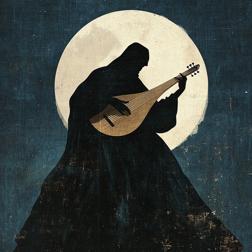 A dark, brooding instrumental piece capturing the essence of a medieval troubadour's melancholic tale. The song progresses with an ominous, sorrowful atmosphere, driven by the haunting melodies of a lute. This composition resonates with the theme of lost love and eternal wandering.