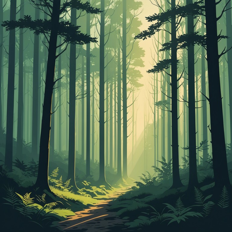 Imagine a serene escape into a lush, vibrant forest where the gentle melodies of the flute intertwine with the soft whispers of nature, crafting a tranquil soundscape that both calms and rejuvenates the spirit. This masterpiece captures the essence of peace and harmony found in the heart of the woodland.