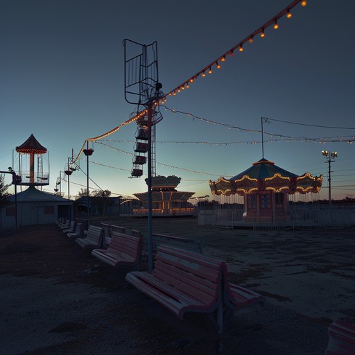 A haunting instrumental piece that captures the eerie ambiance of an abandoned carnival at twilight. Featuring dissonant melodies and unsettling soundscapes, it delves into the strange and menacing atmosphere of forgotten circus grounds. Listeners will be drawn into a world of eerie clowns, creaky rides, and ghostly whispers.