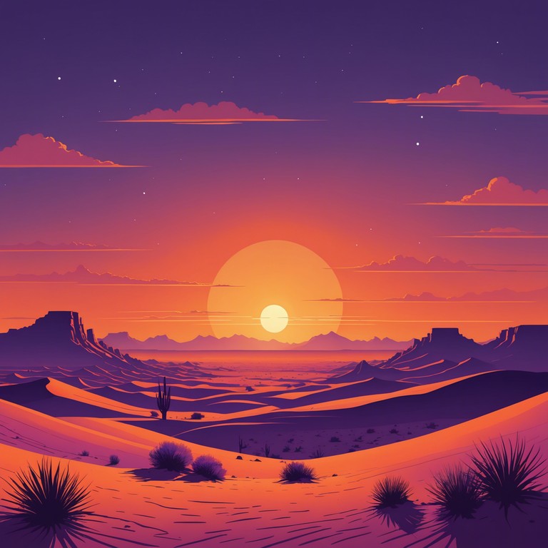 An orchestral fusion that captures the vast, mysterious aura of the desert with sweeping strings and haunting arabian melodic influences, creating an immersive soundscape that transports listeners to an ancient, mystical landscape.