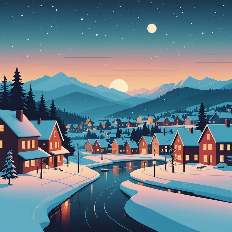 This alternative track takes a slightly more serene approach to the festive americana theme, focusing on subtle strings and softer banjo strums to paint a picture of a peaceful, snow covered small town in holiday time. The essence of warmth and community spirit is echoed in the gentler tempo and tender harmonics, creating an inviting atmosphere of festive tranquility.