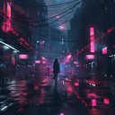 a dark, atmospheric cyberpunk track