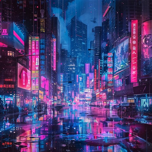 Dive into the heart of a futuristic metropolis with pulsating, heavy synths and driving, relentless rhythms. This electrifying cyberpunk anthem captures the essence of neon soaked streets and dark, dystopian landscapes where humanity and technology clash in a fierce dance.