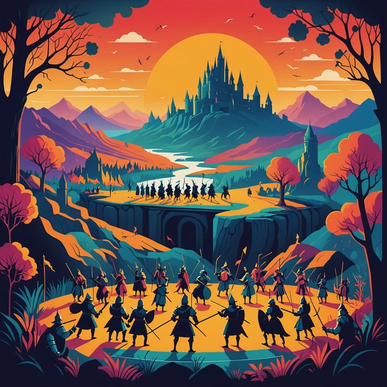 In a grand, orchestral setting, imagine a whimsical journey filled with unexpected twists, playful dynamics, and a rich narrative that intertwices light hearted mischief with epic storytelling. Using a full symphony orchestra, this piece explores themes of adventure and fantasy, perfectly capturing the essence of a magical quest with playful undertones and a sense of wonder.