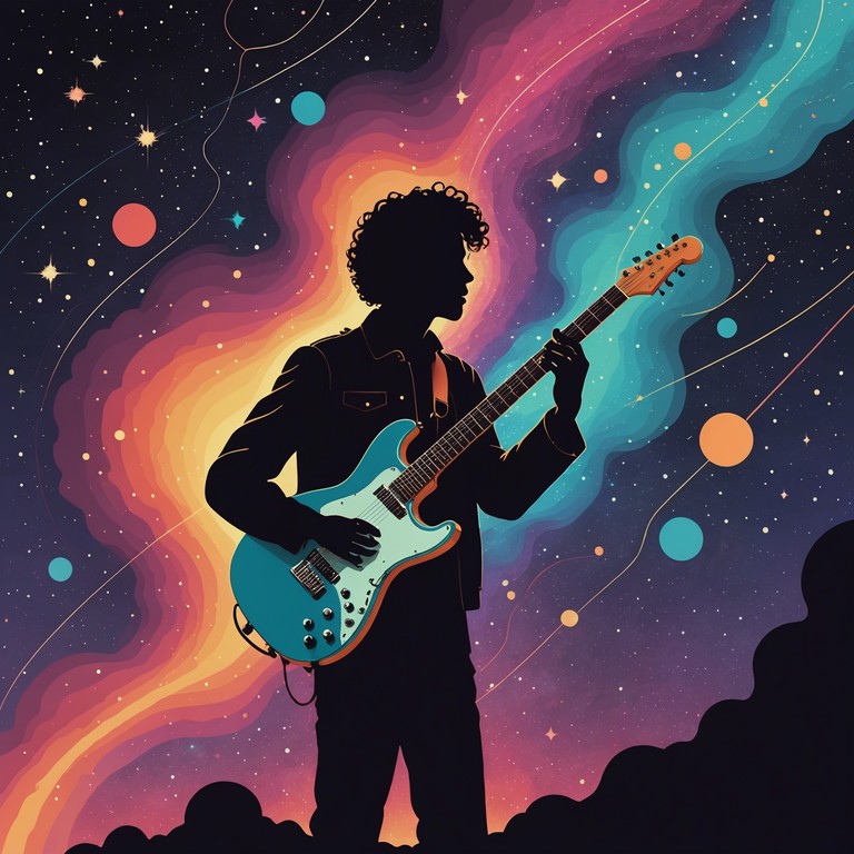 This track embodies a psychedelic rock journey through space and time, featuring vibrant electric guitar melodies woven into lush, spacey effects that evoke a feeling of interstellar adventure. The piece gradually builds in intensity, bringing listeners on a transformative experience.