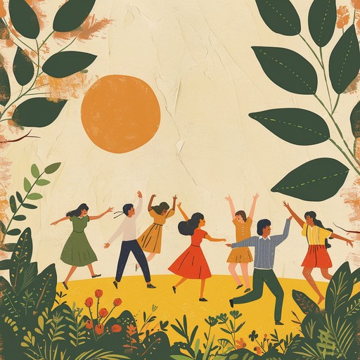 An uplifting, cheerful polka tune evoking a sunny garden stroll