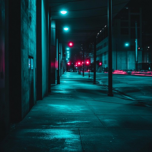 An instrumental piece featuring haunting synthesizers and atmospheric sounds, evoking the unsettling feeling of wandering alone through empty city streets at night during the 1980s.