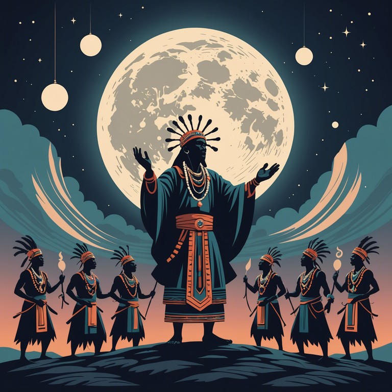 This piece evokes the sprawling and profound ambience of ancient rituals, where tribal rhythms merge seamlessly with haunting melodies that reminisce a time of sacred ceremonies and earthy connections. This composition intends to bring the listener back to the roots of communal gatherings and tribal unity.